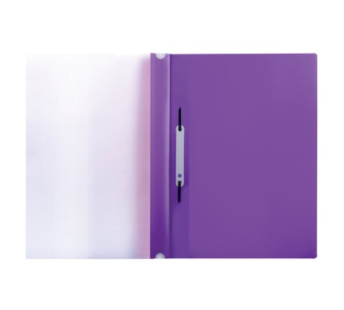 Скоросшиватель пластиковый с перфорацией BRAUBERG, А4, 140/180 мкм, фиолетовый, 226584