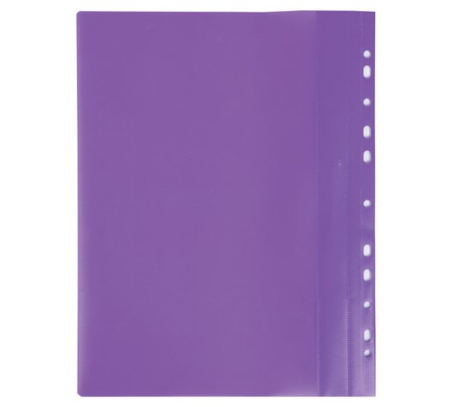 Скоросшиватель пластиковый с перфорацией BRAUBERG, А4, 140/180 мкм, фиолетовый, 226584