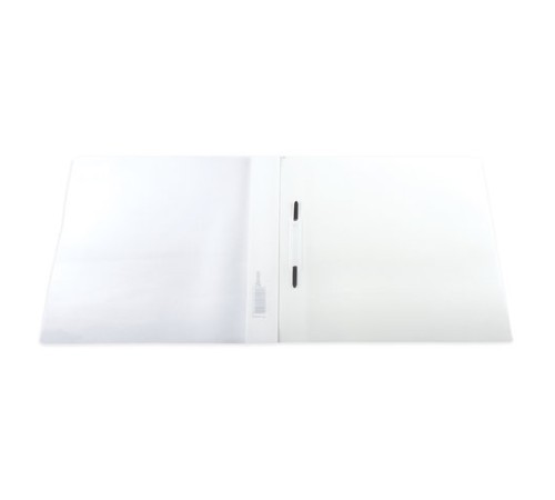 Скоросшиватель пластиковый с перфорацией BRAUBERG, А4, 140/180 мкм, белый, 226585