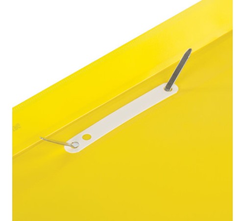 Скоросшиватель пластиковый с перфорацией BRAUBERG, А4, 140/180 мкм, желтый, 226587