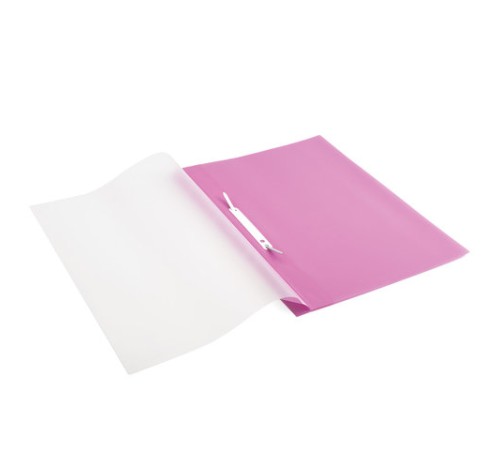 Скоросшиватель пластиковый с перфорацией BRAUBERG, А4, 140/180 мкм, розовый, 226588