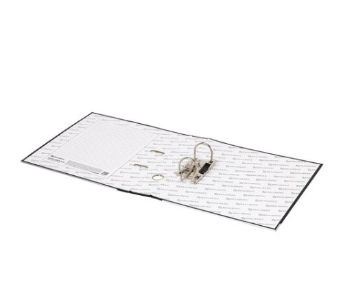 Папка-регистратор, покрытие пластик, 50 мм, ПРОЧНАЯ, с уголком, BRAUBERG, черная, 226589