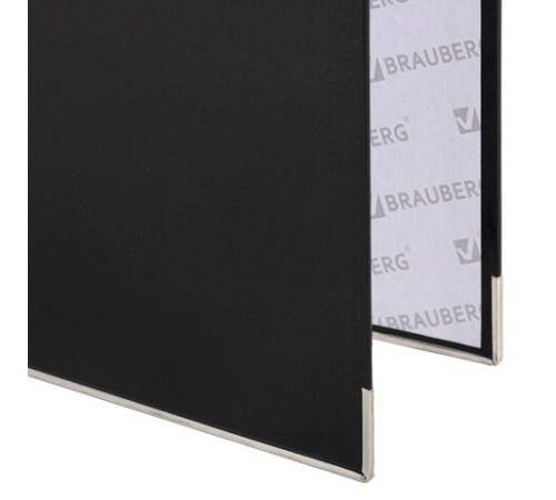 Папка-регистратор, покрытие пластик, 50 мм, ПРОЧНАЯ, с уголком, BRAUBERG, черная, 226589