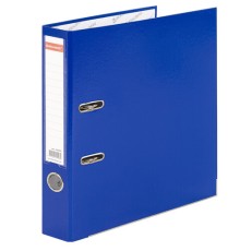 Папка-регистратор, покрытие пластик, 50 мм, ПРОЧНАЯ, с уголком, BRAUBERG, синяя, 226590