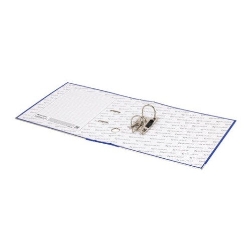 Папка-регистратор, покрытие пластик, 50 мм, ПРОЧНАЯ, с уголком, BRAUBERG, синяя, 226590