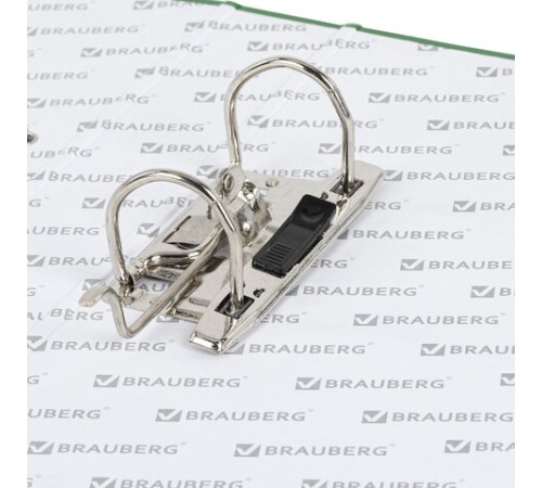 Папка-регистратор, покрытие пластик, 50 мм, ПРОЧНАЯ, с уголком, BRAUBERG, зеленая, 226591