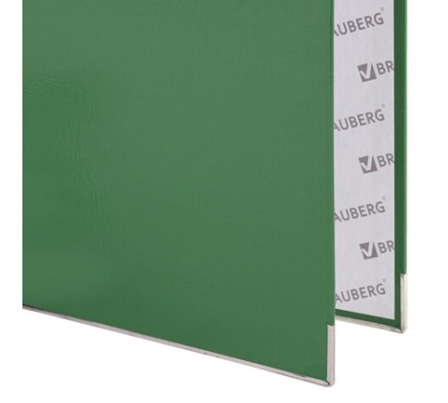 Папка-регистратор, покрытие пластик, 50 мм, ПРОЧНАЯ, с уголком, BRAUBERG, зеленая, 226591