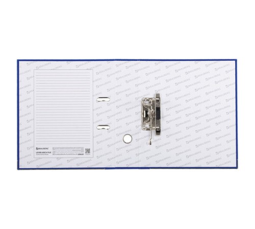 Папка-регистратор, покрытие пластик, 75 мм, ПРОЧНАЯ, с уголком, BRAUBERG, синяя, 226596