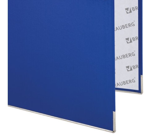 Папка-регистратор, покрытие пластик, 75 мм, ПРОЧНАЯ, с уголком, BRAUBERG, синяя, 226596