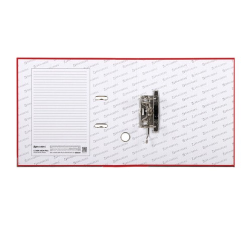 Папка-регистратор, покрытие пластик, 75 мм, ПРОЧНАЯ, с уголком, BRAUBERG, красная, 226598