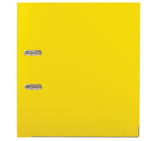 Папка-регистратор, покрытие пластик, 75 мм, ПРОЧНАЯ, с уголком, BRAUBERG, желтая, 226599