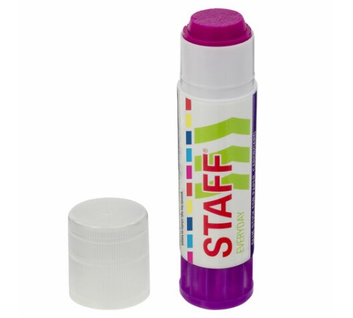 Клей-карандаш STAFF EVERYDAY, 16 г, обесцвечивающийся после высыхания, 226620