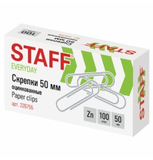 Скрепки большие 50 мм, STAFF 