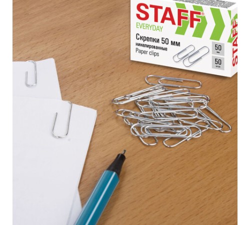 Скрепки большие 50 мм, STAFF 