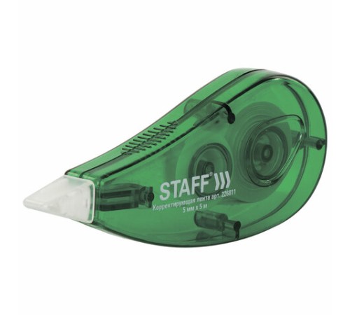 Корректирующая лента STAFF EVERYDAY, 5 мм х 5 м, корпус зеленый, блистер, 226811