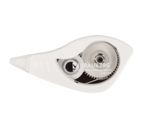 Корректирующая лента BRAUBERG BLACK&WHITE, 5 мм х 8 м, корпус белый, механизм перемотки, блистер, 226813
