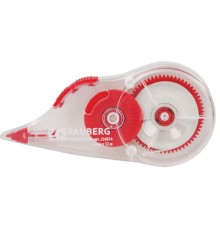 Корректирующая лента BRAUBERG, 5 мм х 12 м, корпус прозрачный, механизм перемотки, блистер, 226814