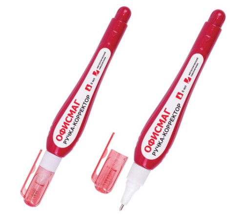 Ручка-корректор ОФИСМАГ, 6 мл, металлический наконечник, 226817