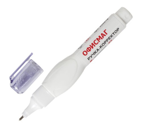 Ручка-корректор ОФИСМАГ, 8 мл, металлический наконечник, 226818