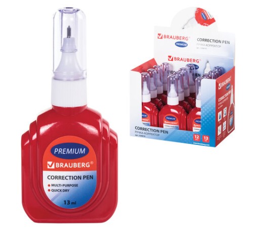 Ручка-корректор BRAUBERG, 13 мл, металлический наконечник, 226819