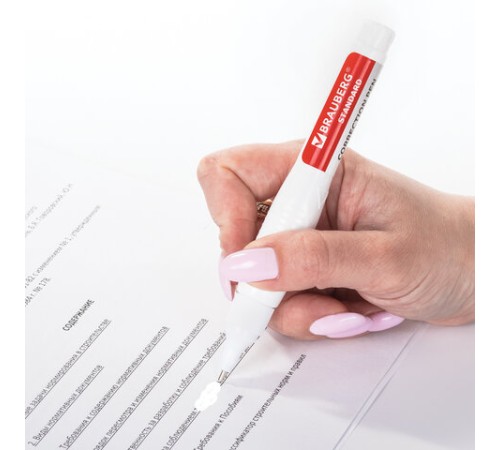 Ручка-корректор BRAUBERG, 14 мл, металлический наконечник, 226820