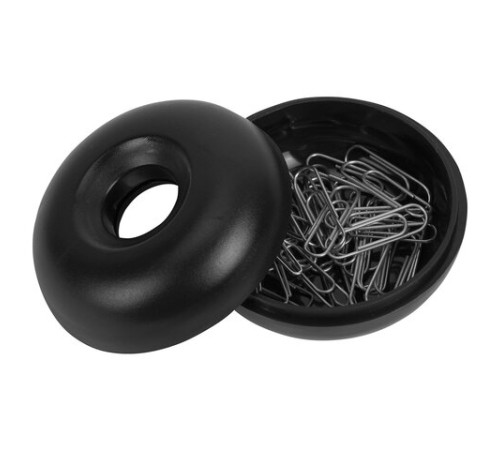 Скрепочница магнитная STAFF, черный корпус, 226825