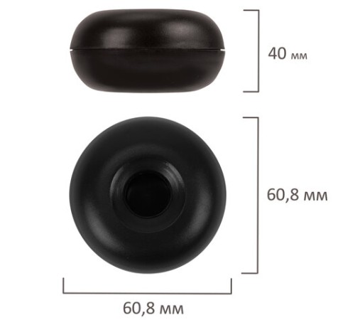 Скрепочница магнитная STAFF, черный корпус, 226825