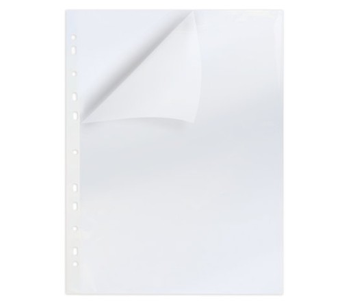 Папки-уголки с перфорацией прозрачные, до 40 листов, ПЛОТНЫЕ 0,18 мм, комплект 10 шт., BRAUBERG, 226827