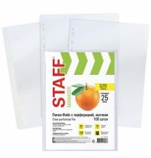Папки-файлы перфорированные А4 STAFF 