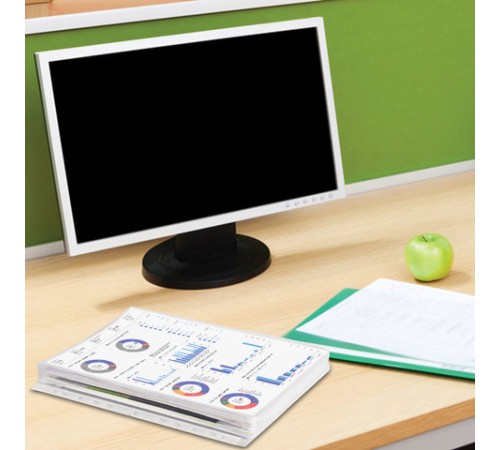 Папки-файлы перфорированные БОЛЬШОЙ ВМЕСТИМОСТИ до 250 л., А4, КОМПЛЕКТ 10 шт., 180 мкм, BRAUBERG, 226833