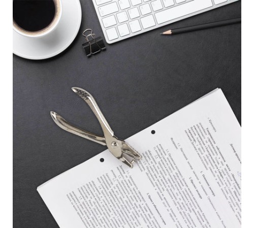 Дырокол металлический на 1 отверстие BRAUBERG 