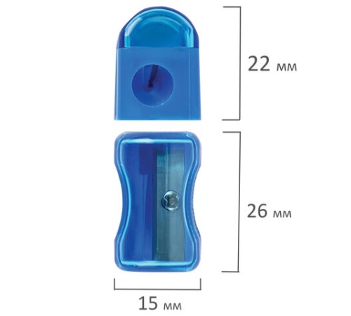 Точилка ПИФАГОР с контейнером, пластиковая, 