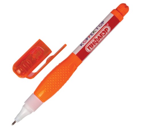 Ручка-корректор ПИФАГОР, 6 мл, металлический наконечник, 227145