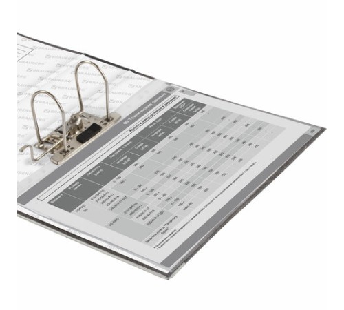 Папка-регистратор BRAUBERG, усиленный корешок, мраморное покрытие, 80 мм, с уголком, черная, 227188