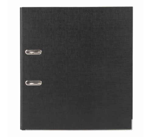 Папка-регистратор BRAUBERG с покрытием из ПВХ, 80 мм, с уголком, черная (удвоенный срок службы), 227189