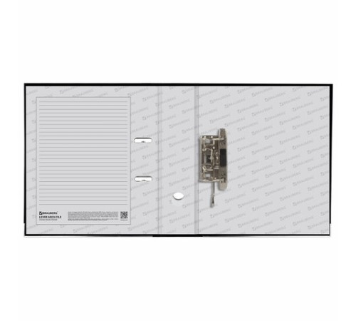 Папка-регистратор BRAUBERG с покрытием из ПВХ, 80 мм, с уголком, черная (удвоенный срок службы), 227189