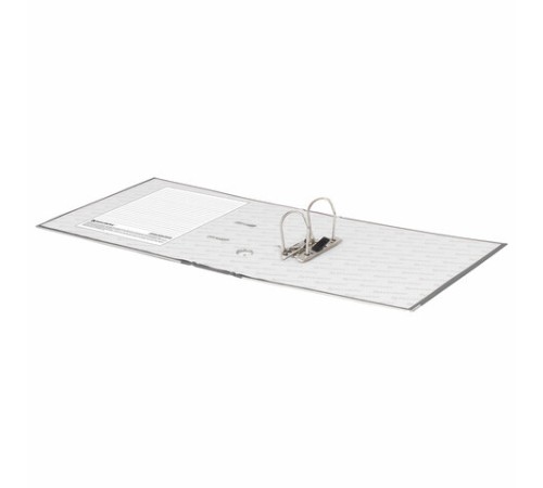 Папка-регистратор BRAUBERG с покрытием из ПВХ, 80 мм, с уголком, серая (удвоенный срок службы), 227190