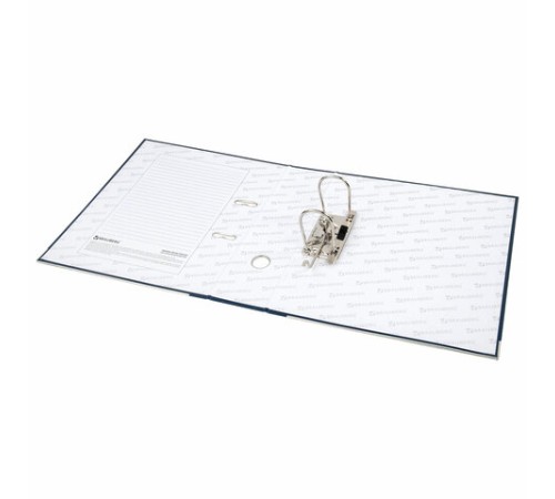 Папка-регистратор BRAUBERG с покрытием из ПВХ, 80 мм, с уголком, синяя (удвоенный срок службы), 227191