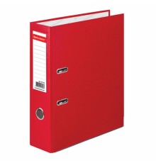 Папка-регистратор BRAUBERG с покрытием из ПВХ, 80 мм, с уголком, красная (удвоенный срок службы), 227192