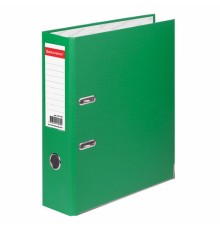 Папка-регистратор BRAUBERG с покрытием из ПВХ, 80 мм, с уголком, зеленая (удвоенный срок службы), 227193