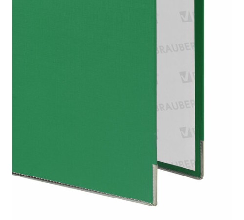 Папка-регистратор BRAUBERG с покрытием из ПВХ, 80 мм, с уголком, зеленая (удвоенный срок службы), 227193