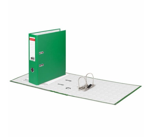 Папка-регистратор BRAUBERG с покрытием из ПВХ, 80 мм, с уголком, зеленая (удвоенный срок службы), 227193
