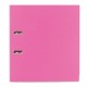 Папка-регистратор BRAUBERG с покрытием из ПВХ, 80 мм, с уголком, розовая (удвоенный срок службы), 227195