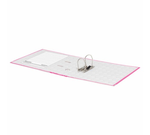 Папка-регистратор BRAUBERG с покрытием из ПВХ, 80 мм, с уголком, розовая (удвоенный срок службы), 227195