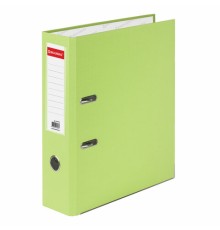 Папка-регистратор BRAUBERG с покрытием из ПВХ, 80 мм, с уголком, лайм (удвоенный срок службы), 227196