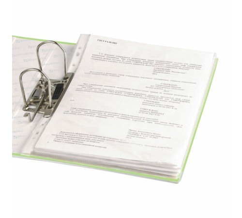 Папка-регистратор BRAUBERG с покрытием из ПВХ, 80 мм, с уголком, лайм (удвоенный срок службы), 227196