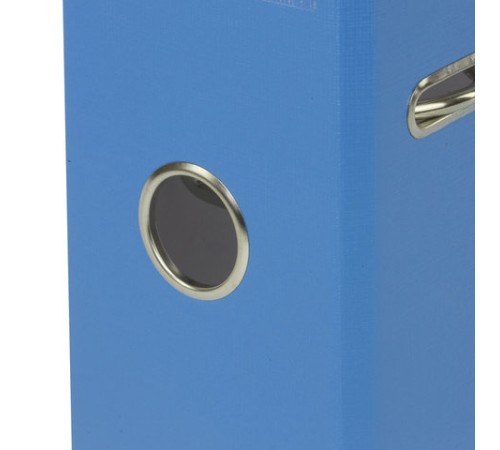 Папка-регистратор BRAUBERG с покрытием из ПВХ, 80 мм, с уголком, голубая (удвоенный срок службы), 227197