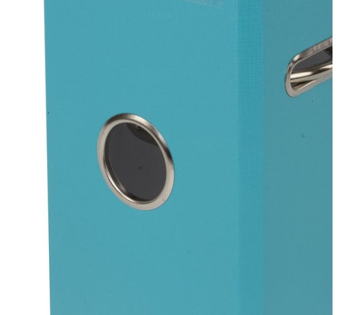 Папка-регистратор BRAUBERG с покрытием из ПВХ, 80 мм, с уголком, бирюзовая (удвоенный срок службы), 227198