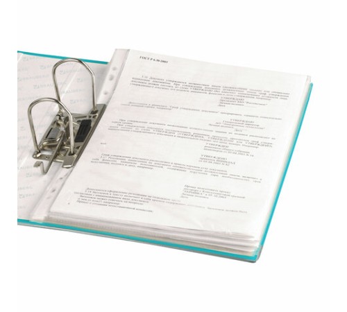 Папка-регистратор BRAUBERG с покрытием из ПВХ, 80 мм, с уголком, бирюзовая (удвоенный срок службы), 227198