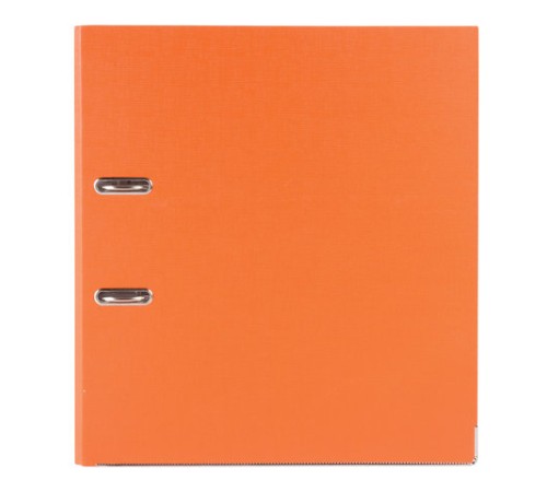 Папка-регистратор BRAUBERG с покрытием из ПВХ, 80 мм, с уголком, оранжевая (удвоенный срок службы), 227199